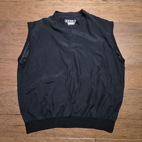 Zero Restriction Golf Vest Mens XL Black USA 1/4 Snap Windbreaker Outerwear ZR - Picture 1 of 7